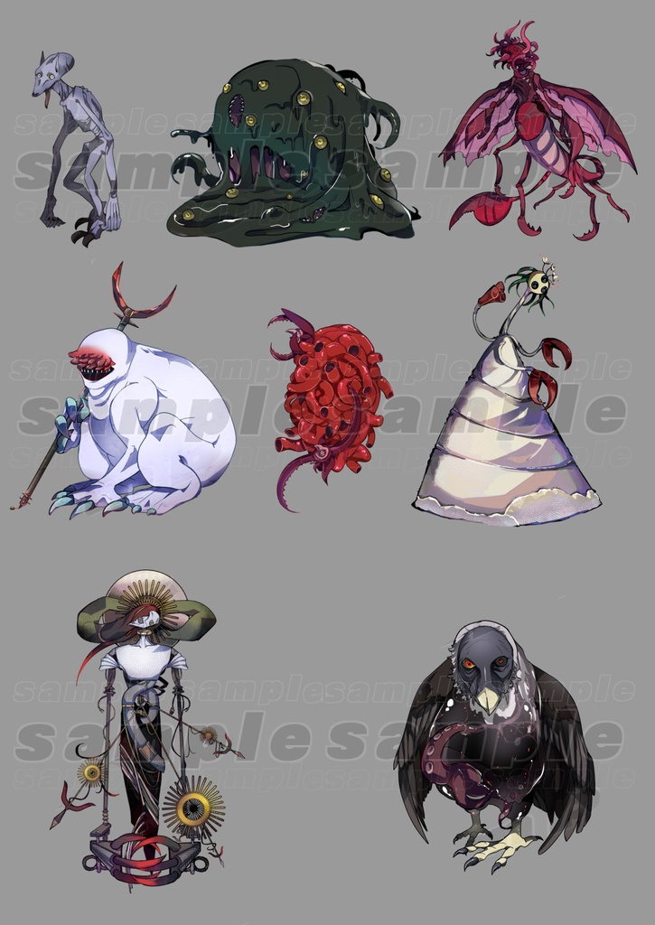 無料◆神話生物立ち絵素材8種