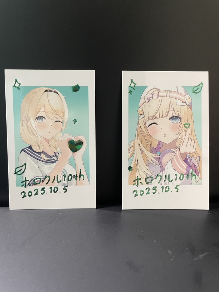 ホロクル10th 箔押しチェキ風フォトカード 風真いろはセット