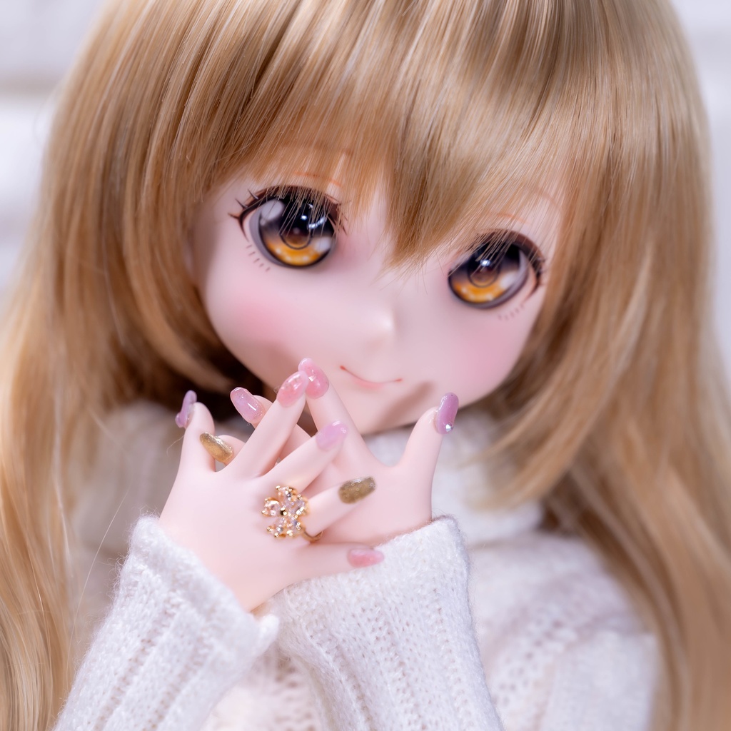 【MDDネイルハンド】クラシカルピンク -リング付き-