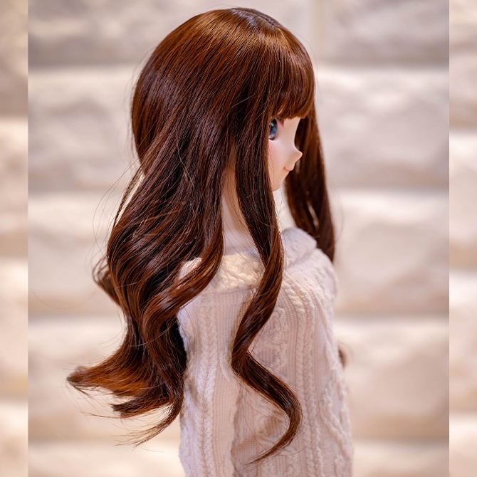 【ドール用ウィッグ 】9インチ ブラウン 目安サイズMDD/DD/SD <Wig for Doll 9inch brown>