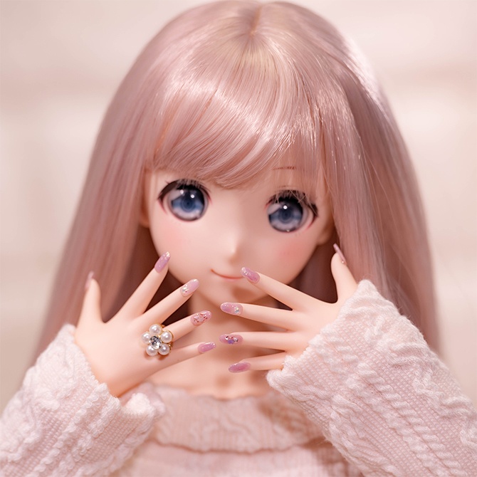 ボークス【DDネイルハンド】ピンク リング付き 