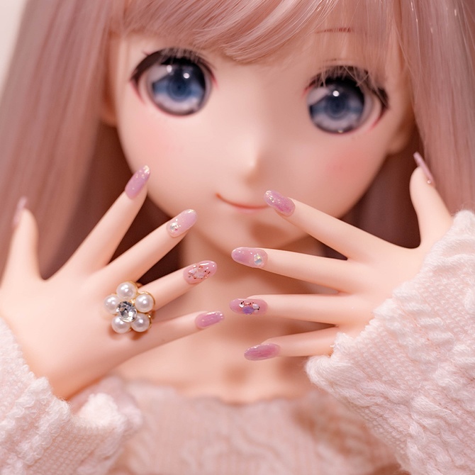 ボークス【DDネイルハンド】ピンク リング付き