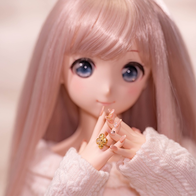 ボークス【DDネイルハンド】ナチュラルベージュ リング付き