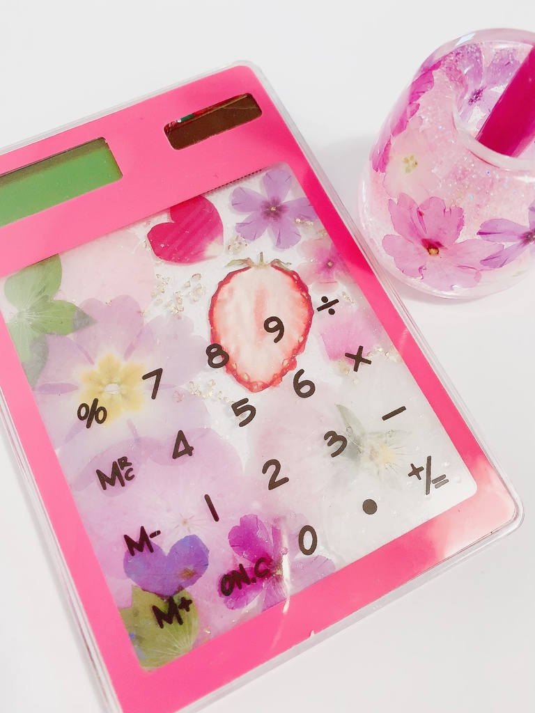 [受注生産]ハーバリウム電卓＋直筆メッセージ