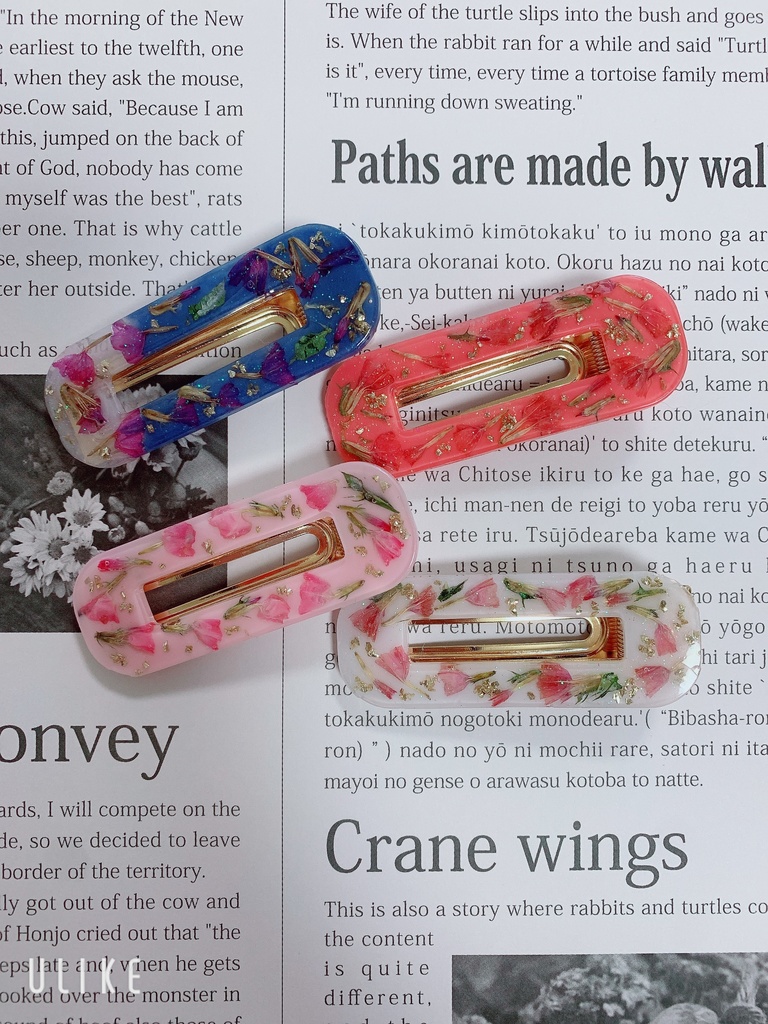 フラワーヘアクリップ 