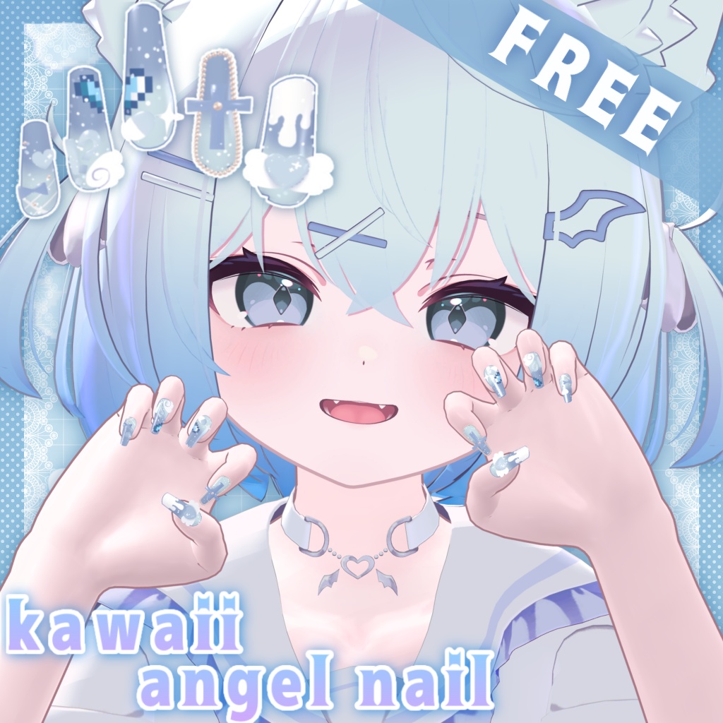 【FREE】【ショコラ対応ネイル】kawaii angel nail
