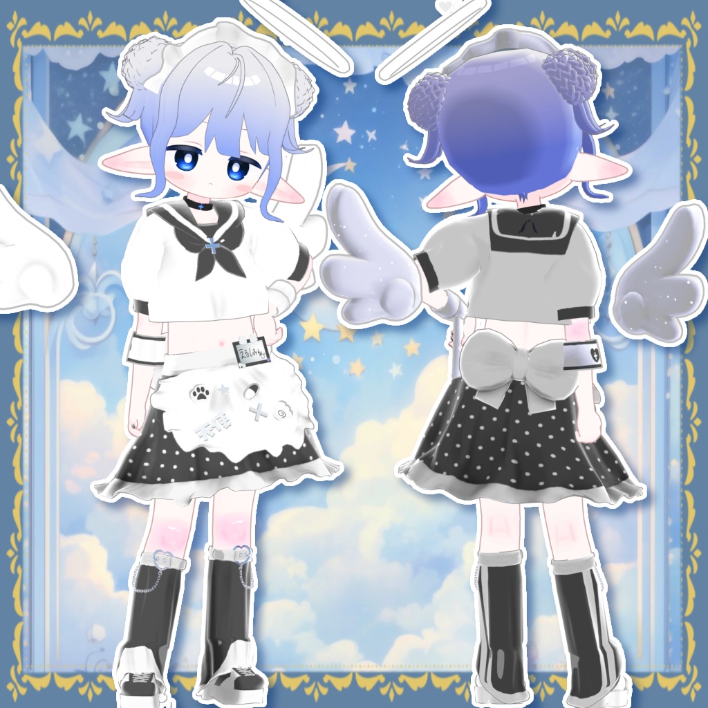 【髪型+ネイル付き衣装】【5アバター対応】天使とティーカップ