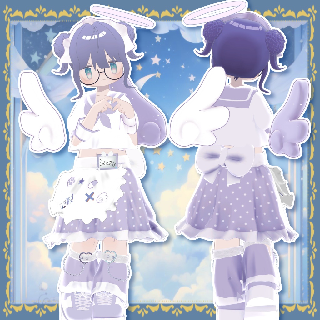 【髪型+ネイル付き衣装】【5アバター対応】天使とティーカップ