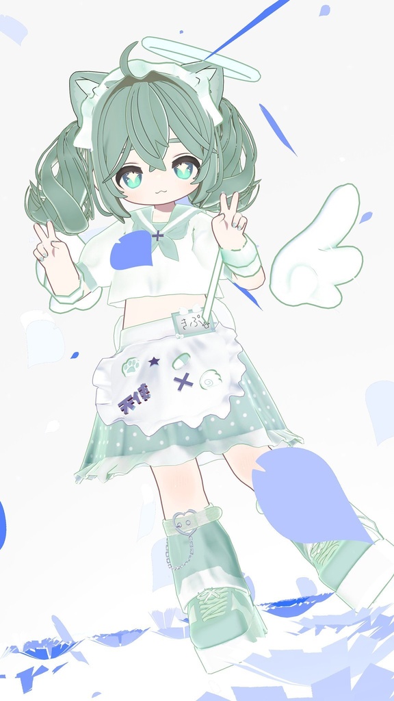 【髪型+ネイル付き衣装】【5アバター対応】天使とティーカップ