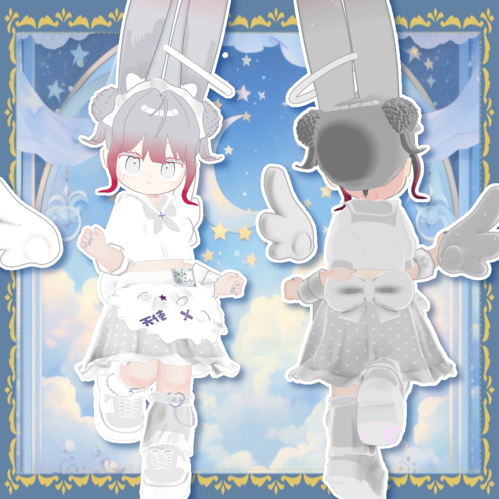 【髪型+ネイル付き衣装】【5アバター対応】天使とティーカップ