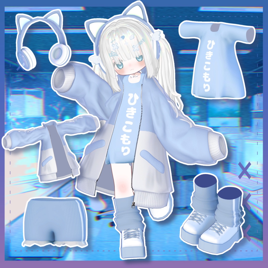 【✨一部無料✨】【13アバター対応】電脳にゃんこ~ひきこもりるーむうぇあ~