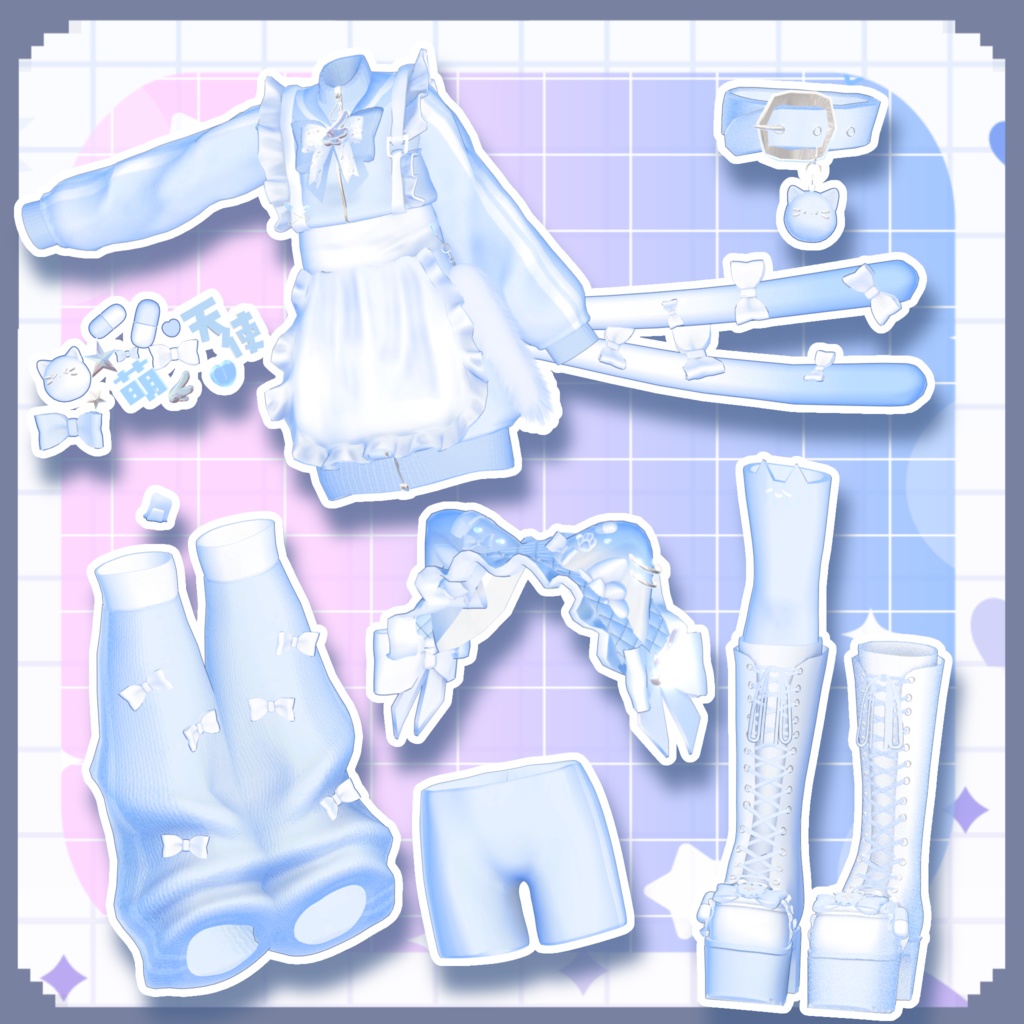 【🐈セール中🐈】【13アバター対応】Neko Nuko Jersey Maid🐈🐾