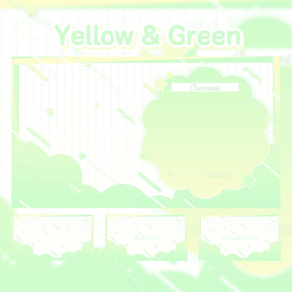 ポップな配信画面セット