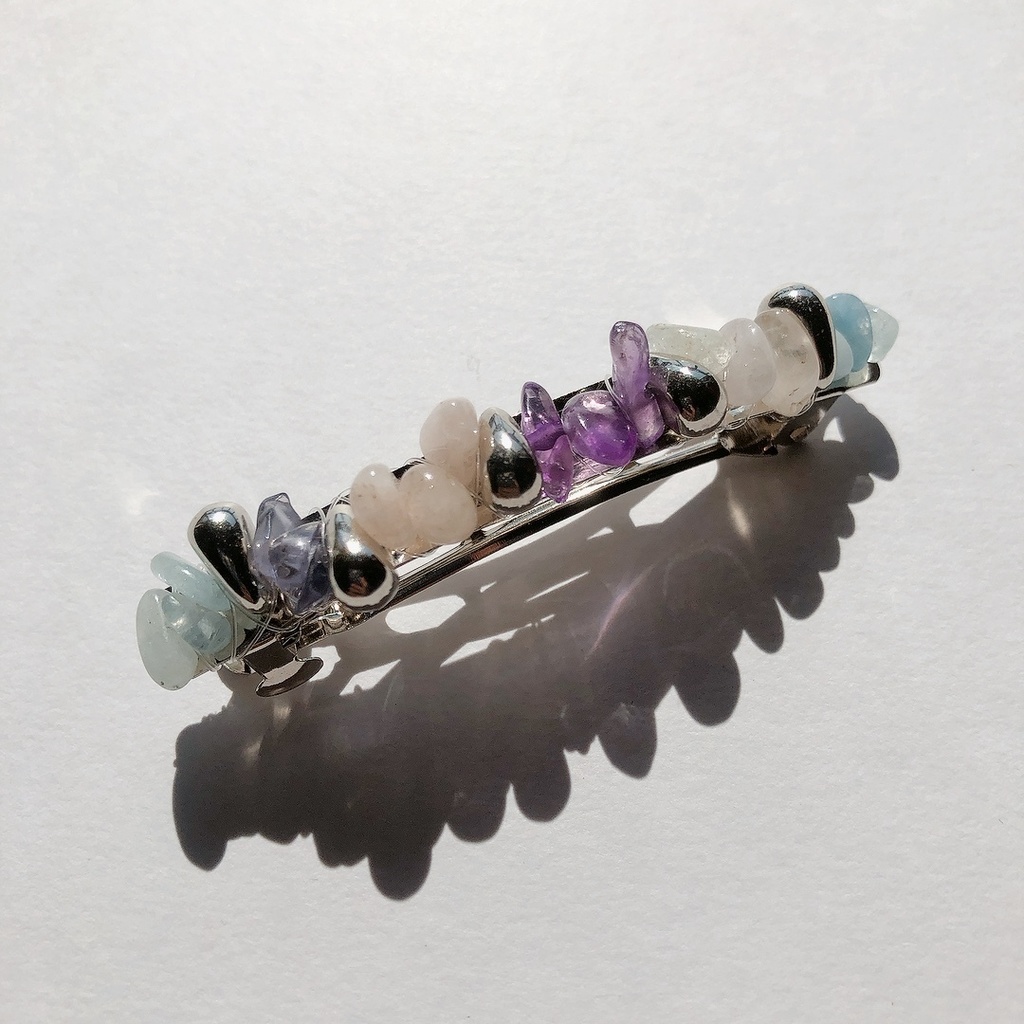 【Sale】天然石のバレッタ