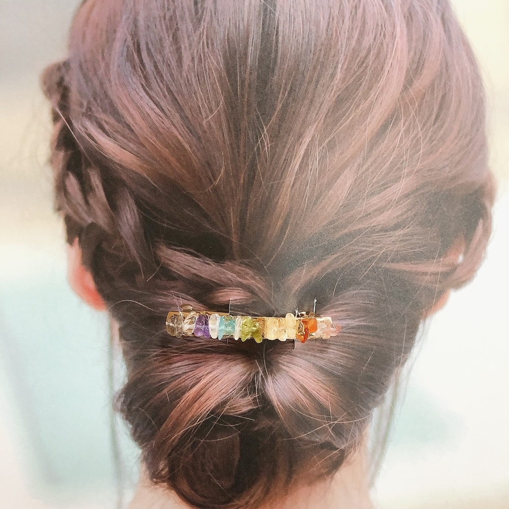 【Sale】天然石のバレッタ