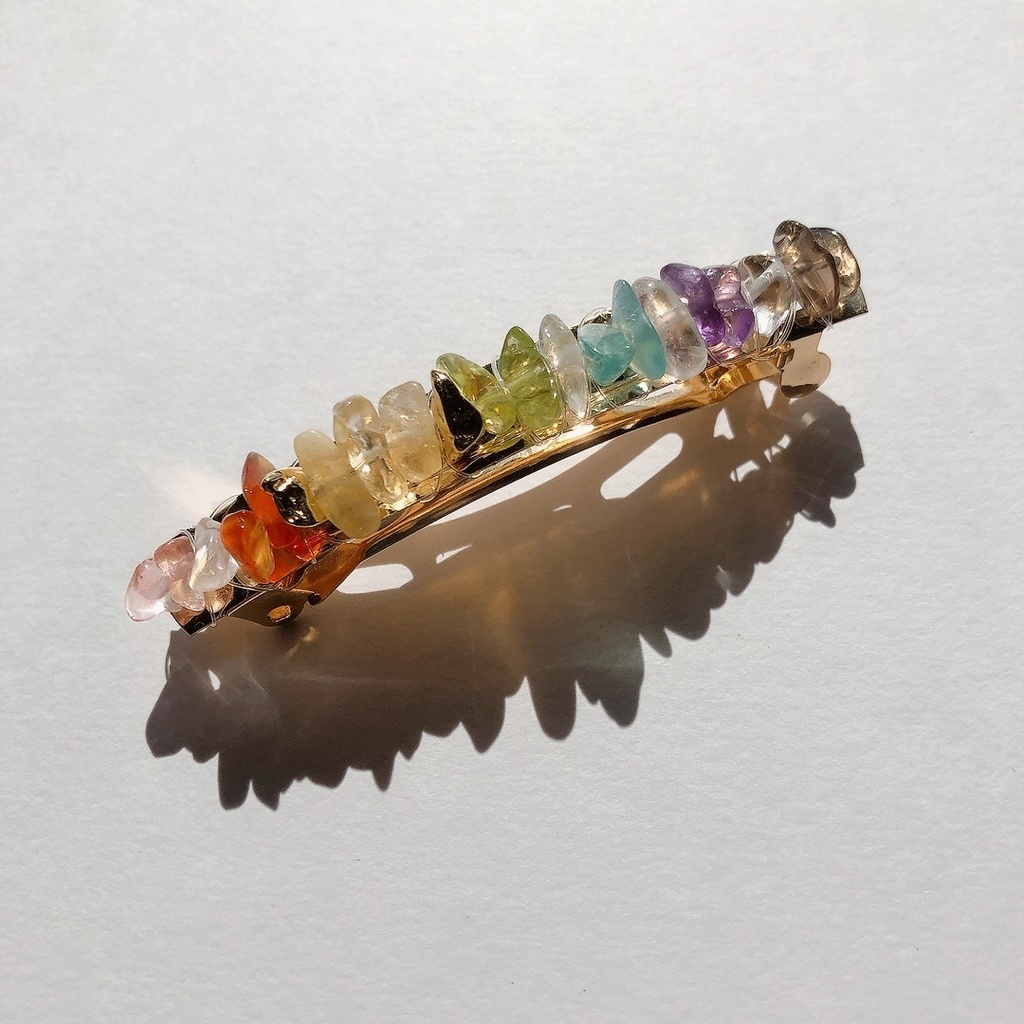 【Sale】天然石のバレッタ