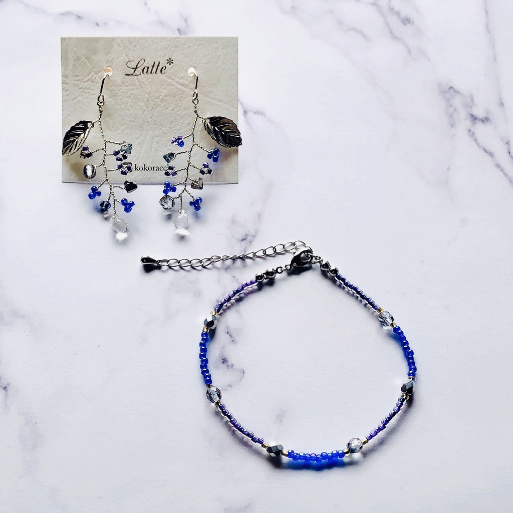 【Sale】Blue×Silver Motif Accessory