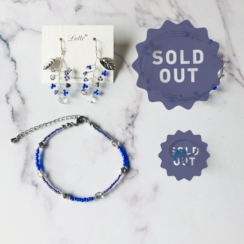 【Sale】Blue×Silver Motif Accessory