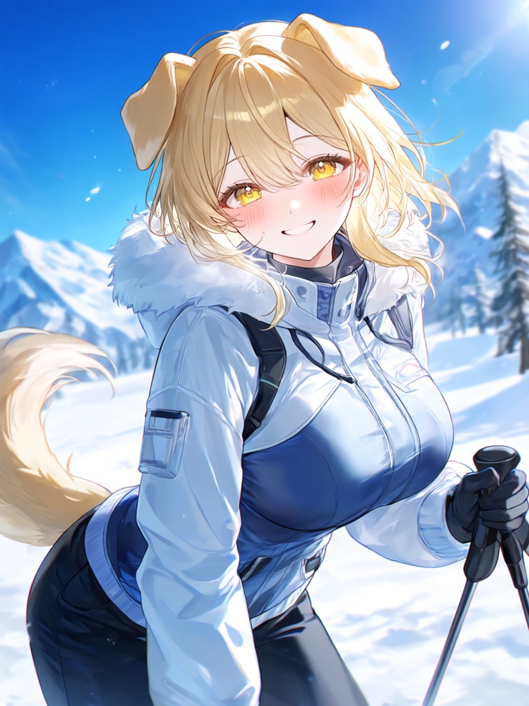 スキー旅行に行くセシリア