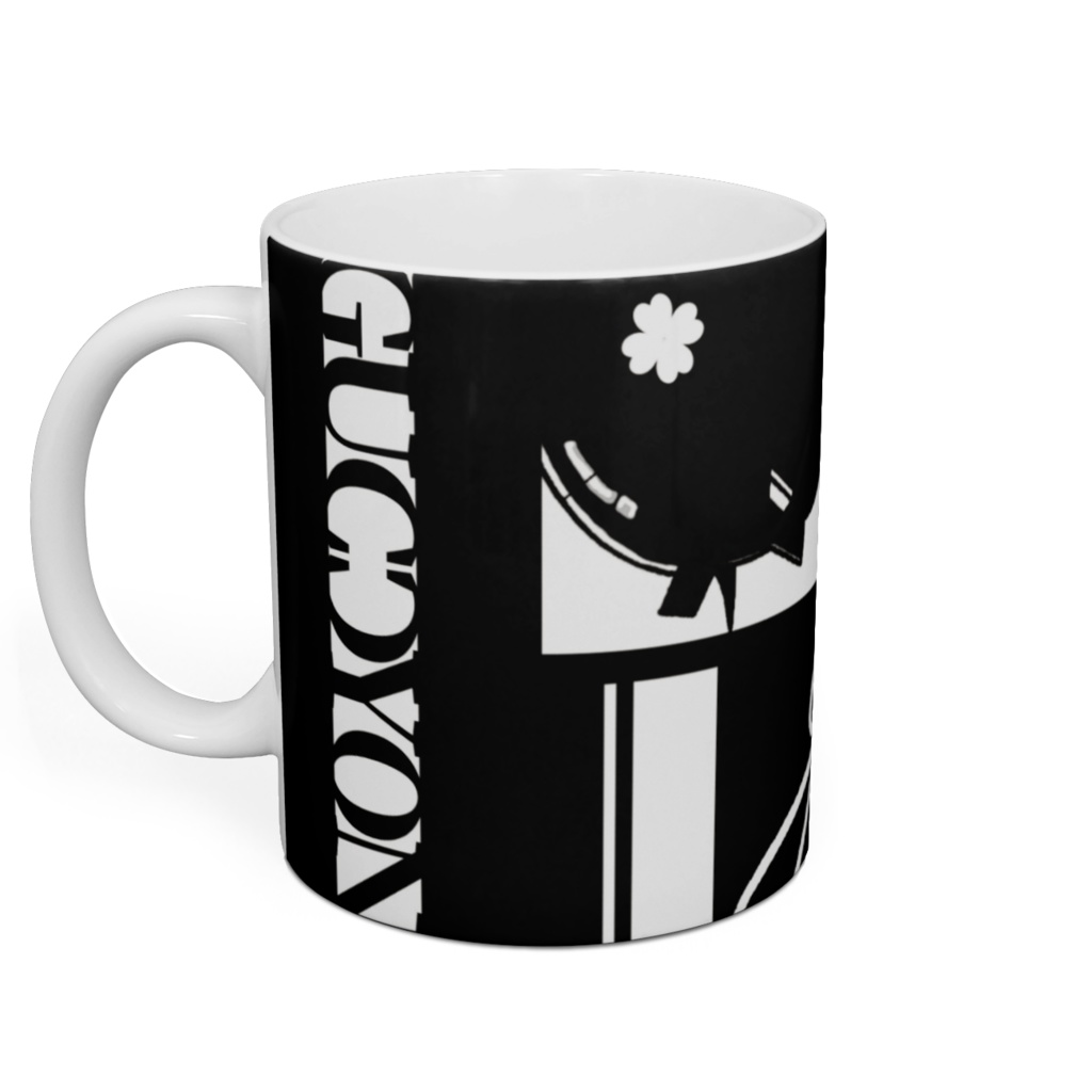 GUCCYONモノクロマグカップ