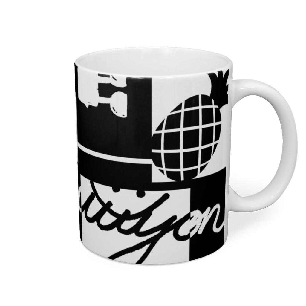 GUCCYONモノクロマグカップ