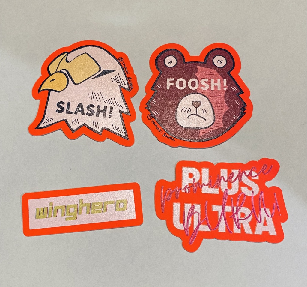 ダイカットステッカー4種セット