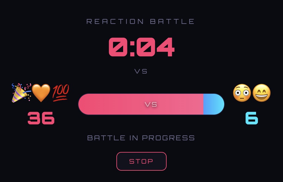 【わんコメ連携】リアクションパワー - YouTube Liveリアクション可視化でエンゲージメント向上OBSオーバーレイ