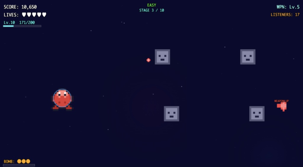 【わんコメ連携】DANMAKU LIVE - リスナー参加型 弾幕シューティング