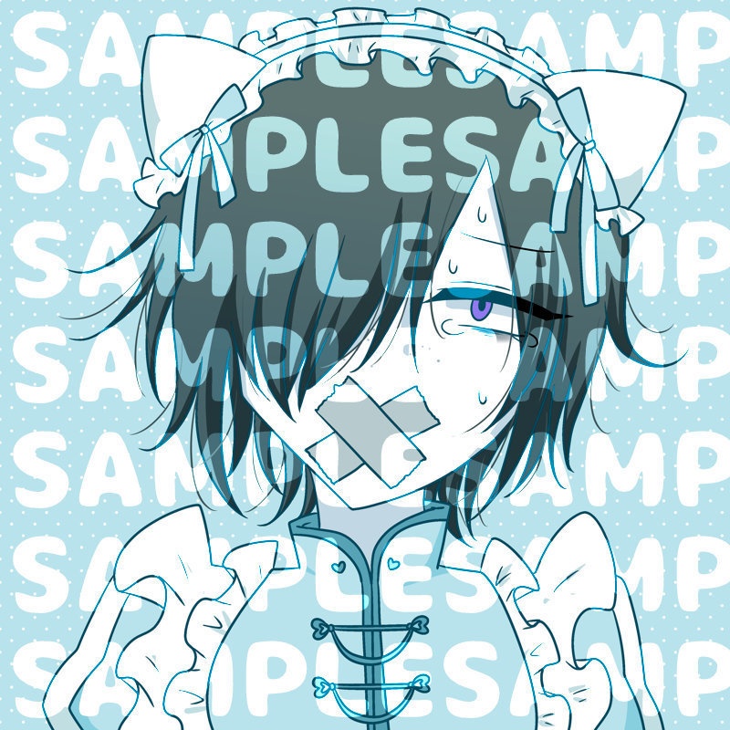 サブカル水色天使界隈フリーアイコンセット