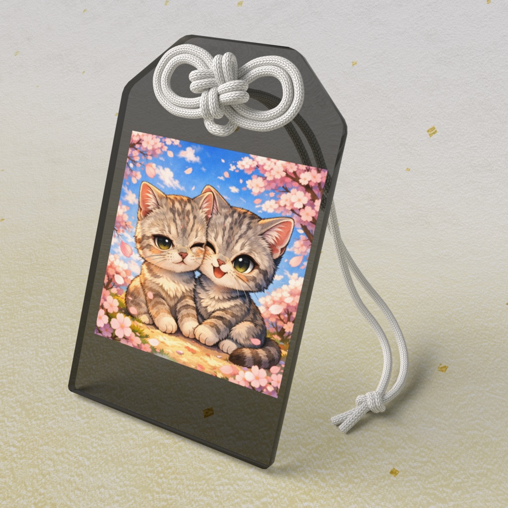 姉妹猫のとこで桜散る