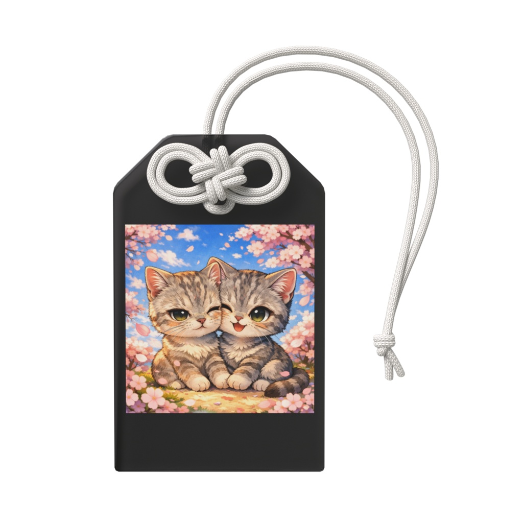 姉妹猫のとこで桜散る