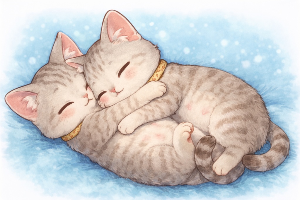 仲良し姉妹猫𓃠