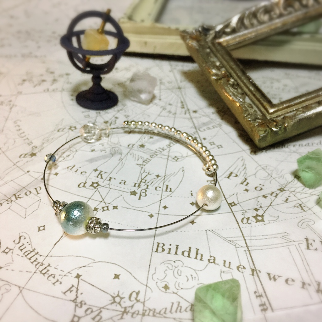 コットンパールブレス