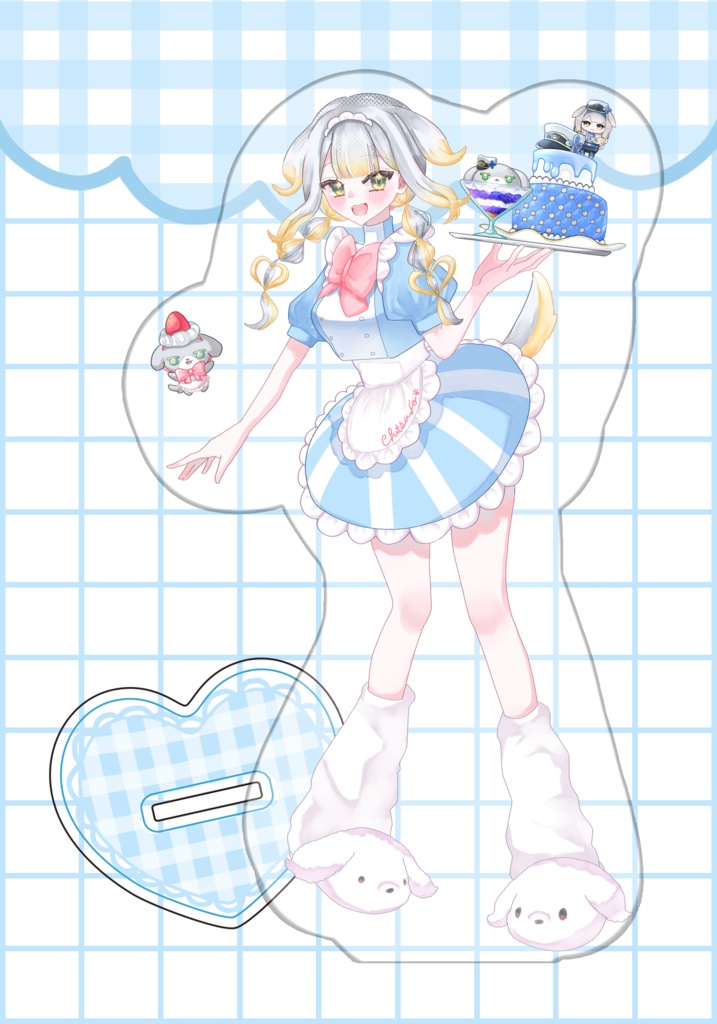 【アクリルスタンド】栞葉るり水色メイドアクスタ（#にじそうさく11）