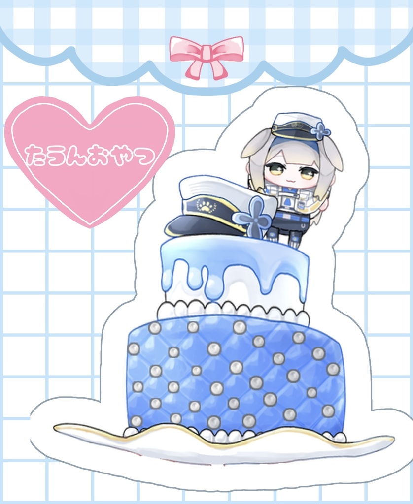 【アクリルブロック】ぱぺおやつ　るりぱぺケーキ（#にじそうさく11）