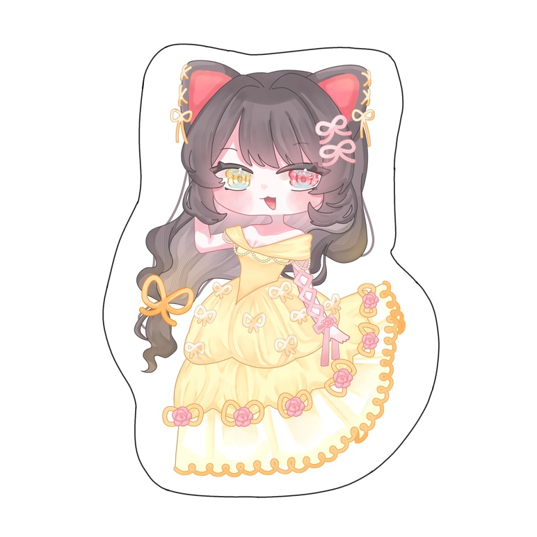 【シール】ドレスいぬいシール（#にじそうさく10）