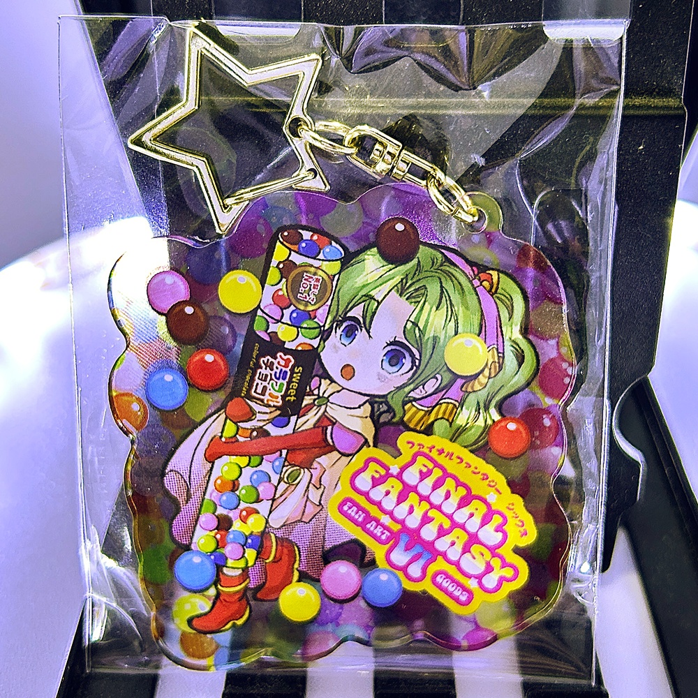 FF6ティナカラフルチョコレートアクキー（全面印刷/透過有）