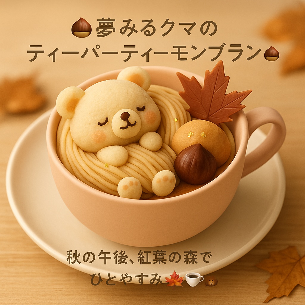 夢みるクマのティーパーティーモンブラン｜秋限定レシピセット