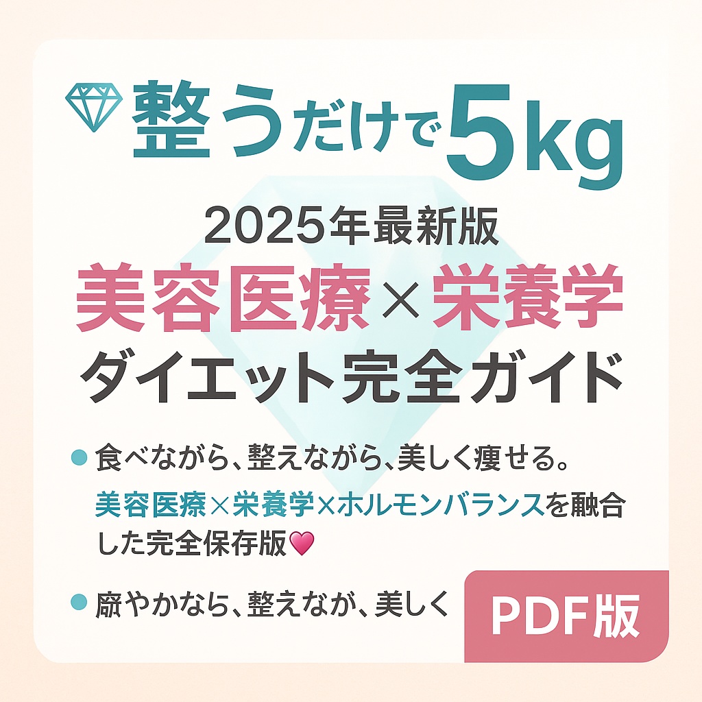 💎 整うだけで−5kg|2025年最新版|美容医療×栄養学ダイエット完全ガイド