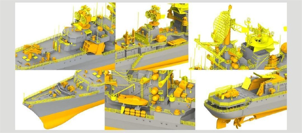 YM3003 ソ連1134A型大型対潜艦 ケルチII 1/700