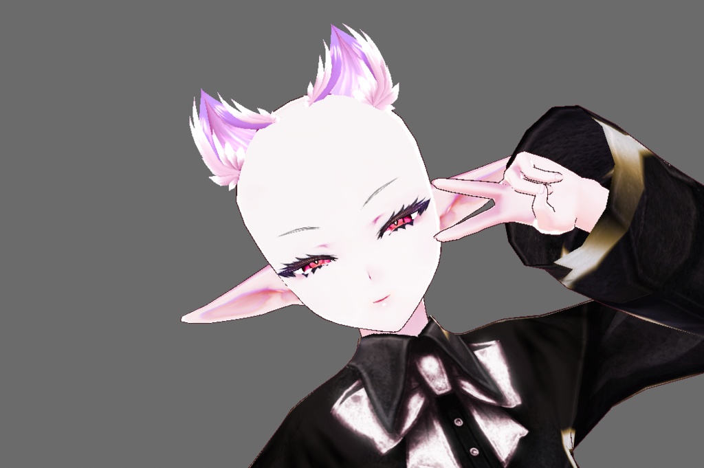 Pink cat ears ピンク 猫耳 Vroid 