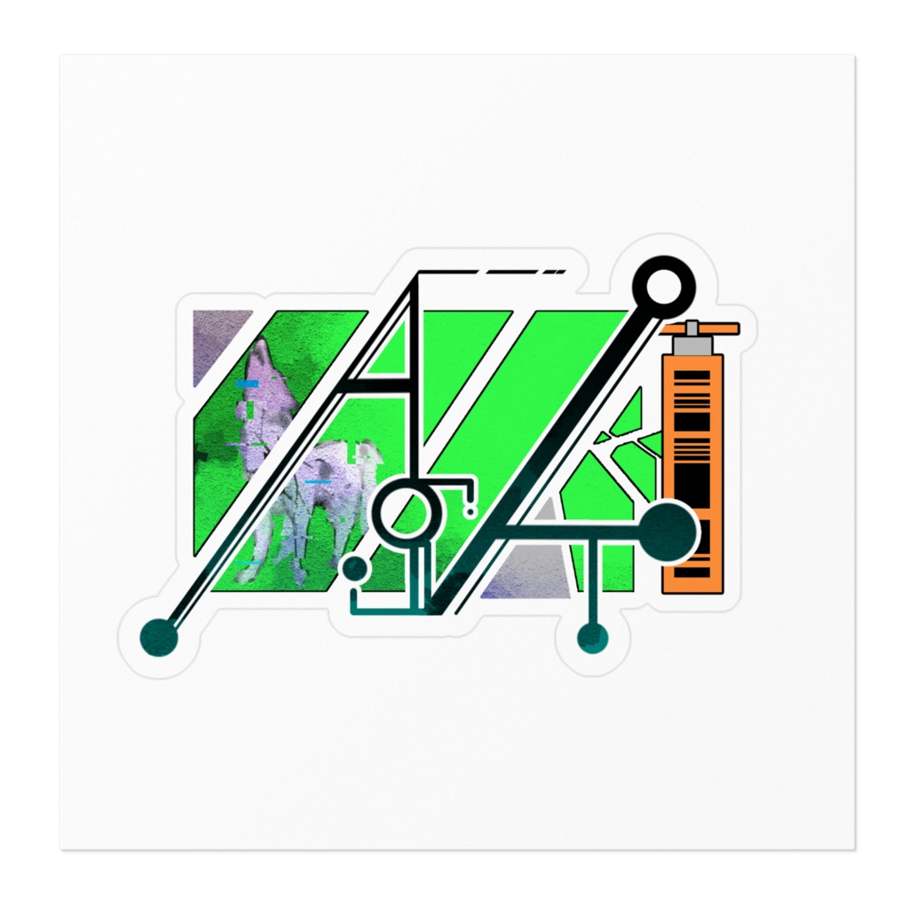 Askモチーフロゴステッカー