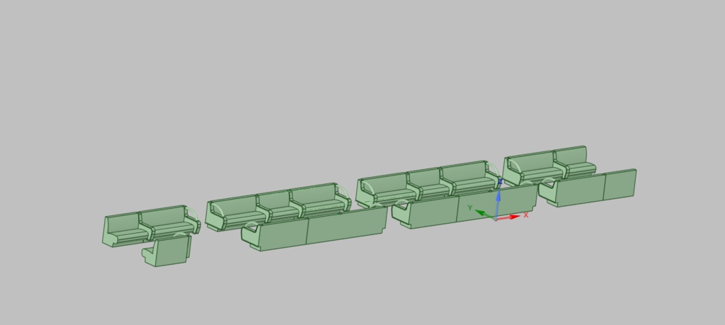 1/80 阪急電車 ロングシートセット 全4種