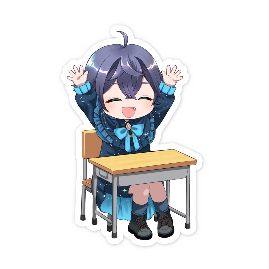 ニコニコ眠夢くんステッカー