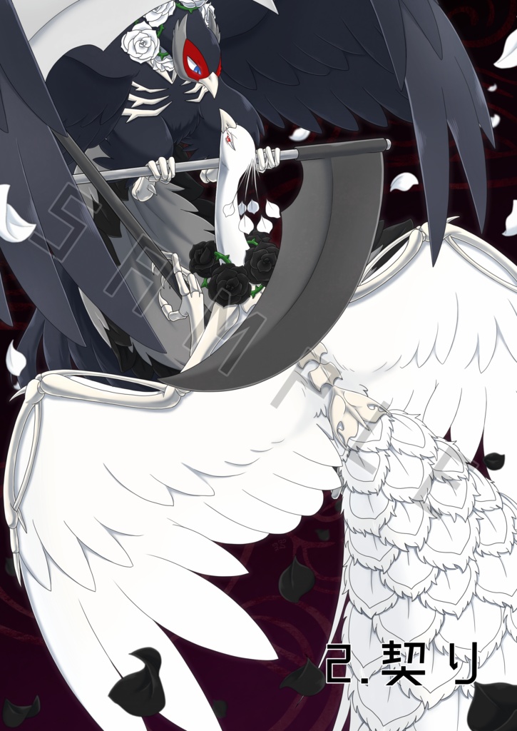 死神と薔薇・イラストカード