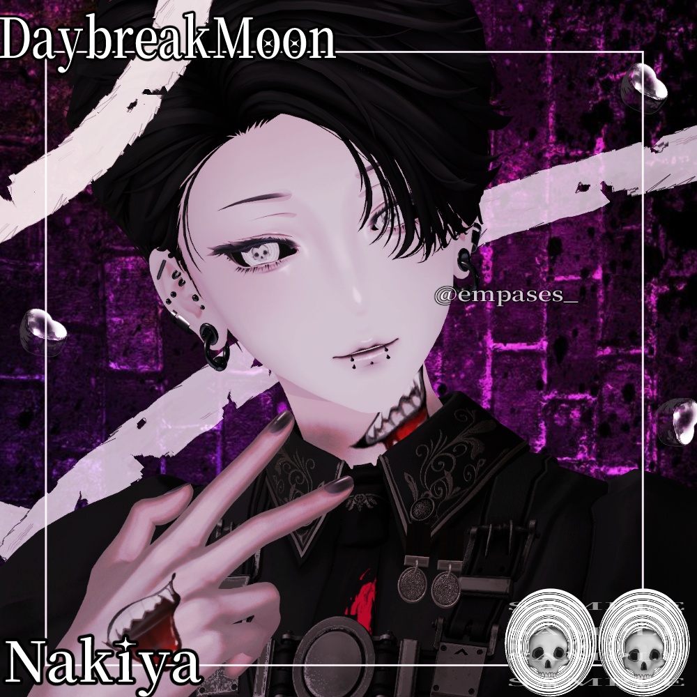 🕸👻『Nocturne Crow×Eye texture&Tattoo』6アバター対応👻🕸