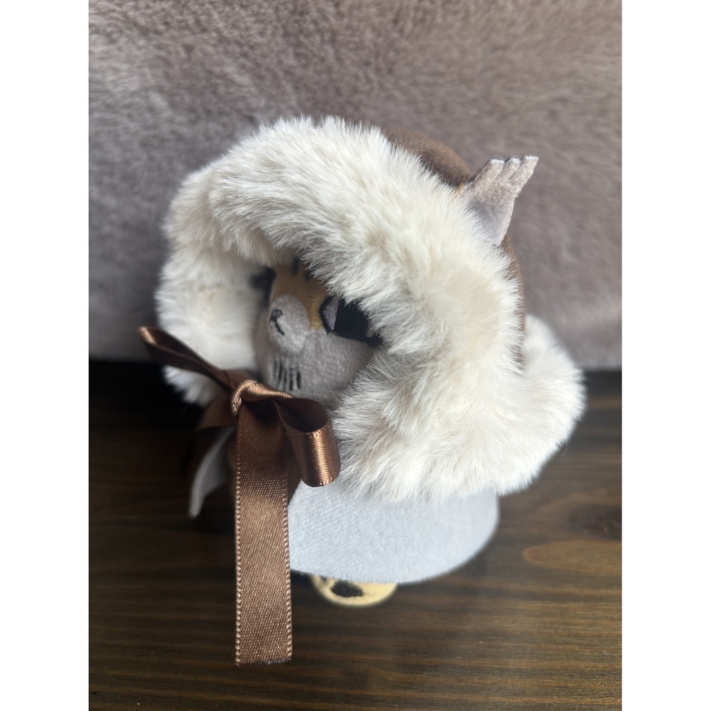 サテンリボン版 樺太もふもふ帽子(耳出しバージョン)