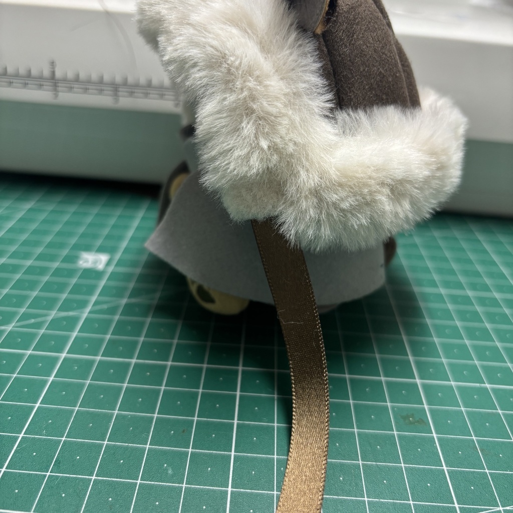 訳あり　樺太もふもふお帽子　サテンリボンA