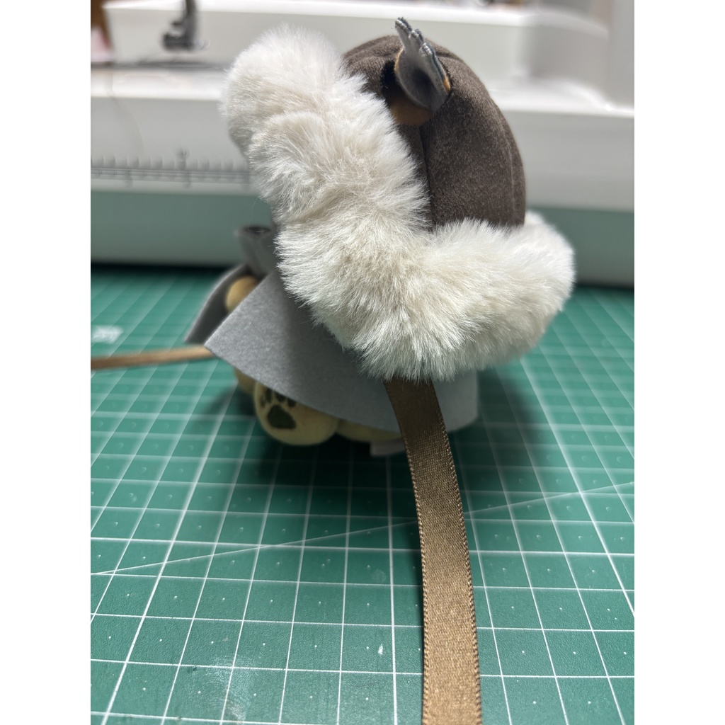 訳あり　樺太もふもふお帽子　サテンリボンB