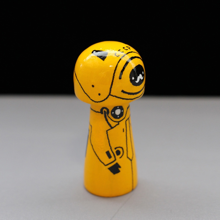 きのこコスモノートこけし（黄）